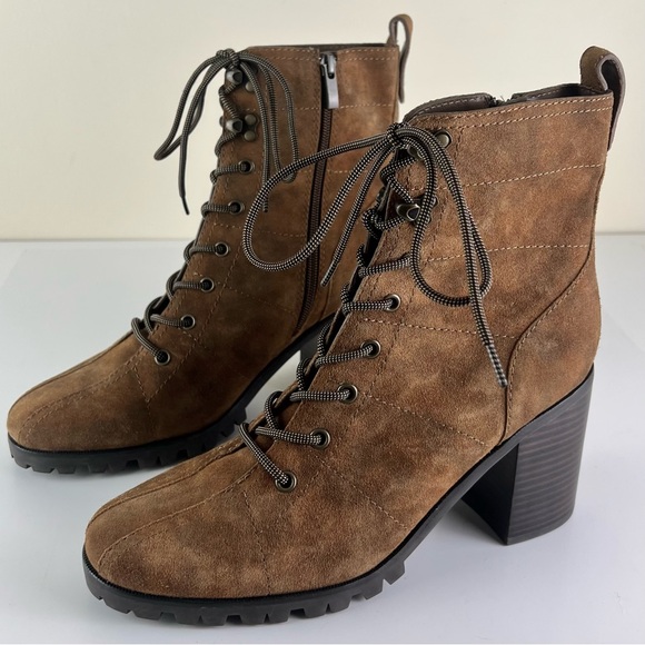 NEW PAIGE BROWN SUEDE ANKLE BOOTS - Picture 8 of 12